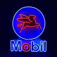 Mobil Gas Oil Flying Horse Neon Signs Light