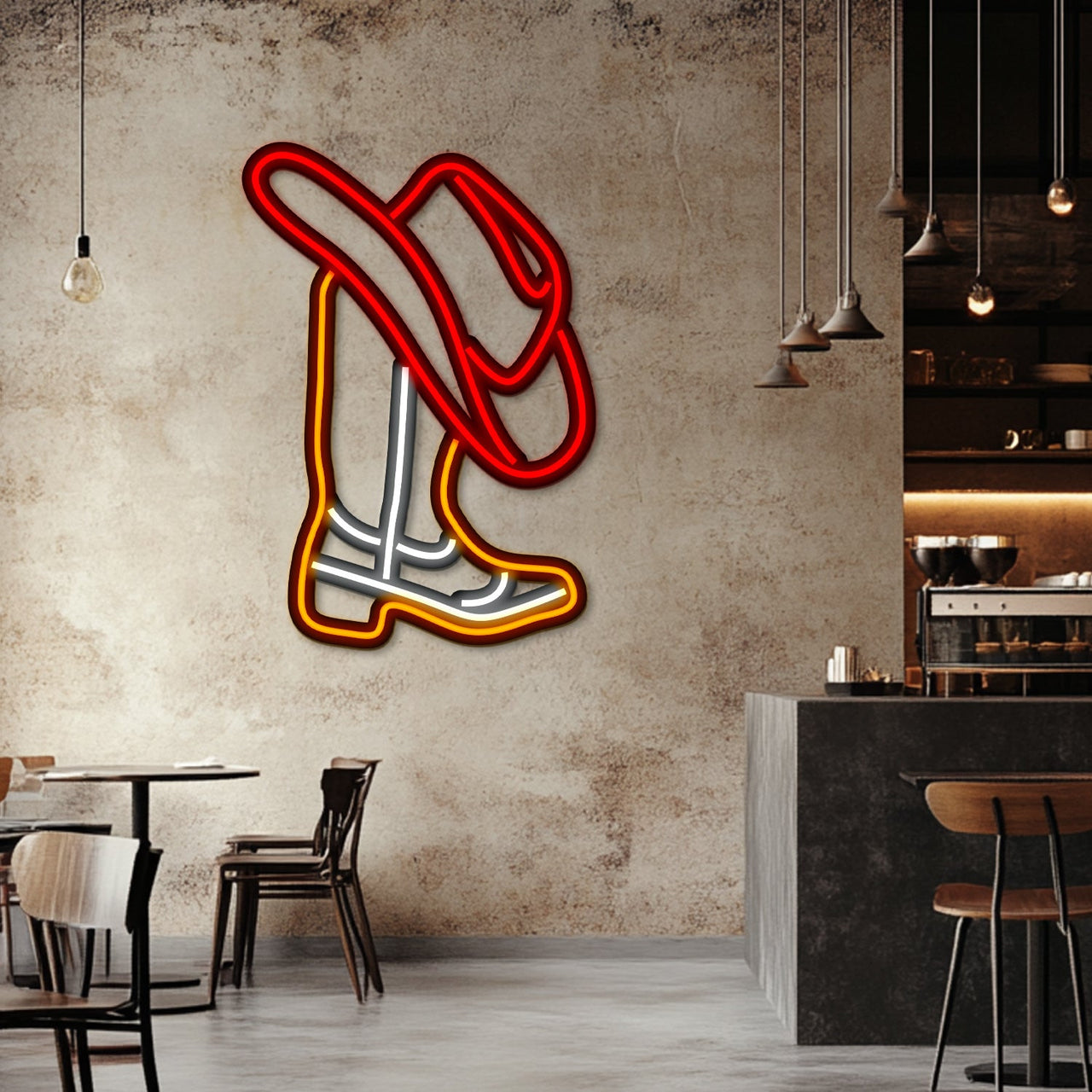 Western Metal Neon Wall Art- LN0175
