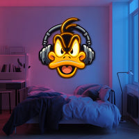 UV Printed Duffy Duck Neon Wall Art- LV0104