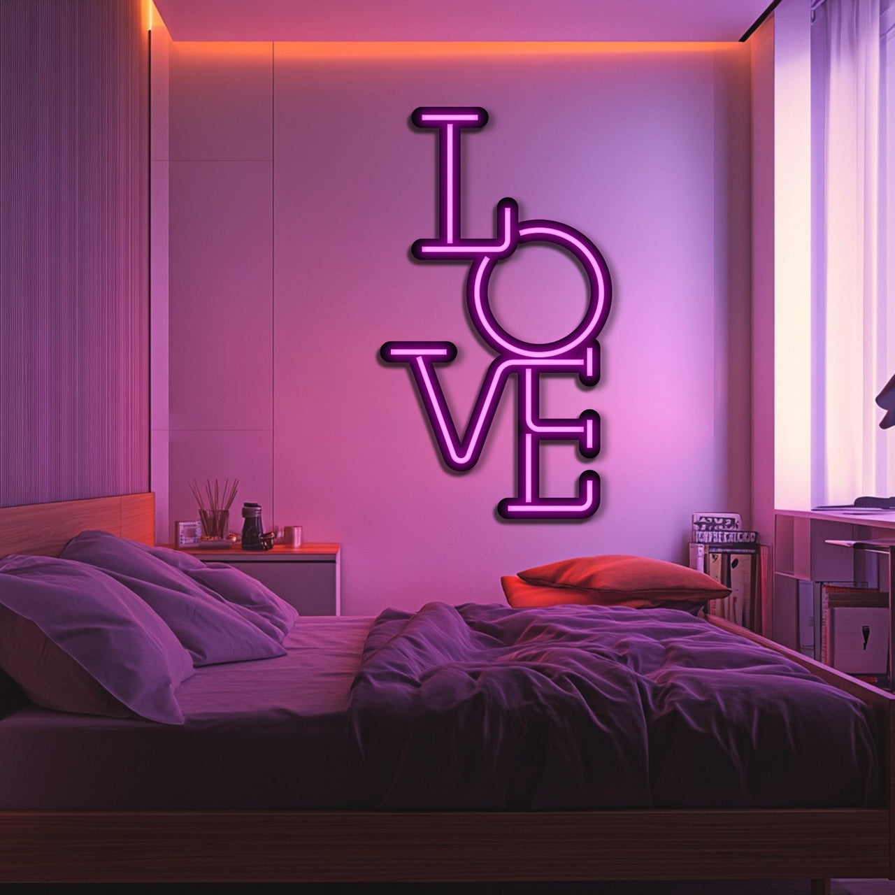 Love Wedding Metal Neon Wall Art- LN0155