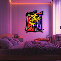 UV Printed Abstact Neon Wall Art- LV0114