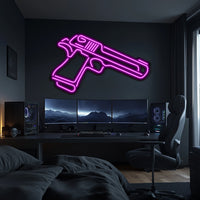 Deagle Weapon Metal Neon Wall Art- LN0125
