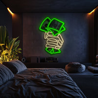 Skull Money Metal Neon Wall Art- LN0105