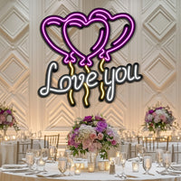 Love Balloons  Wedding Metal Neon Wall Art- LN0156