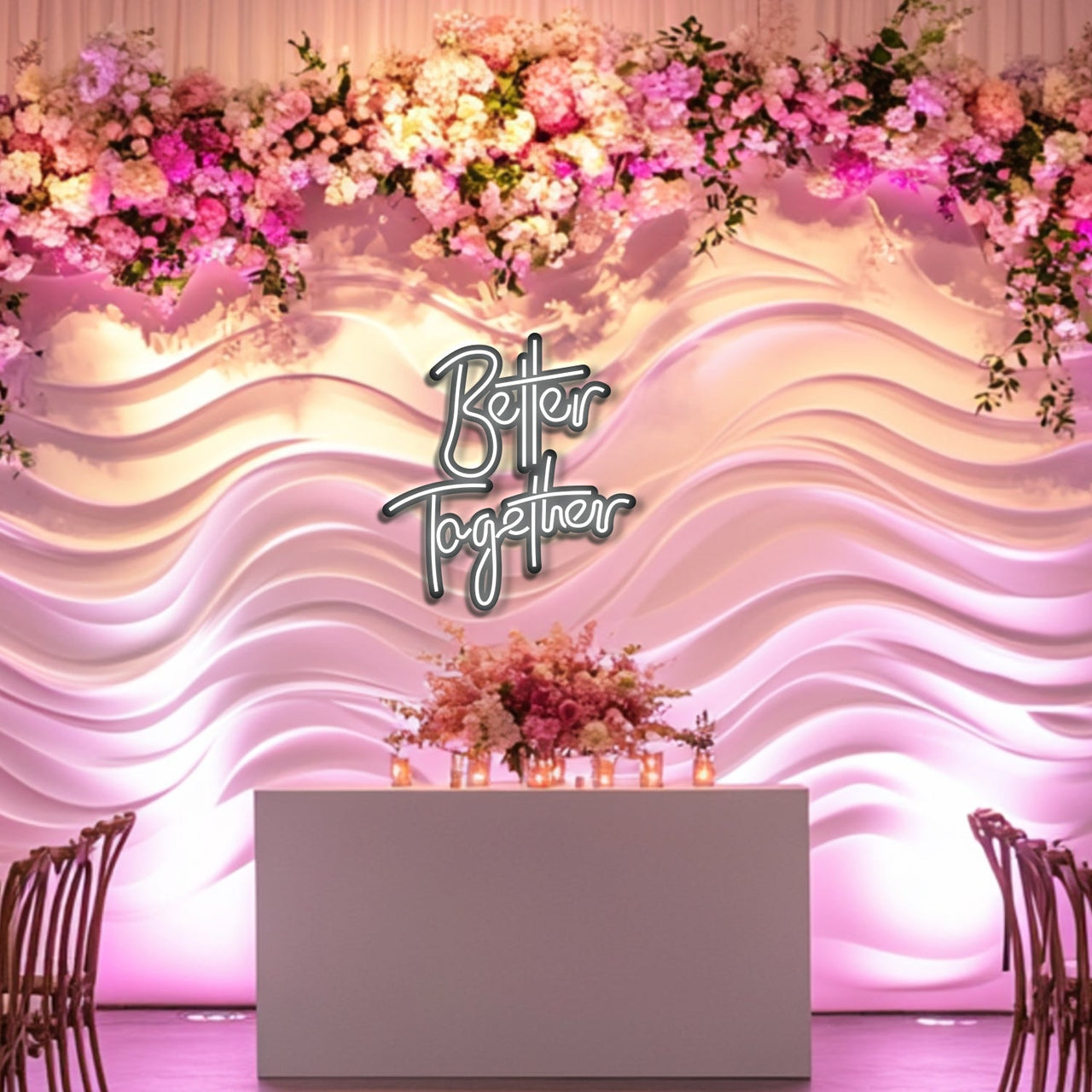 Better Together Wedding Metal Neon Wall Art- LN0150