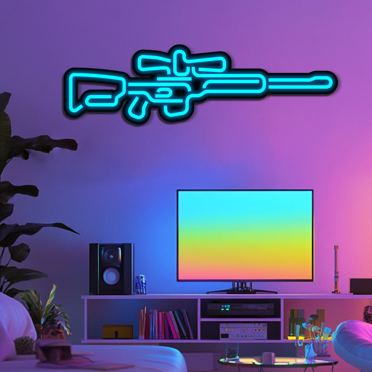 Sniper Metal Neon Wall Art- LN0130
