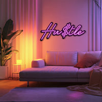 Hustle Metal Neon Wall Art- LN0235