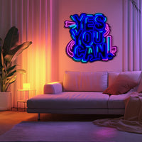 Yes You Can Metal Neon Wall Art- LN0149