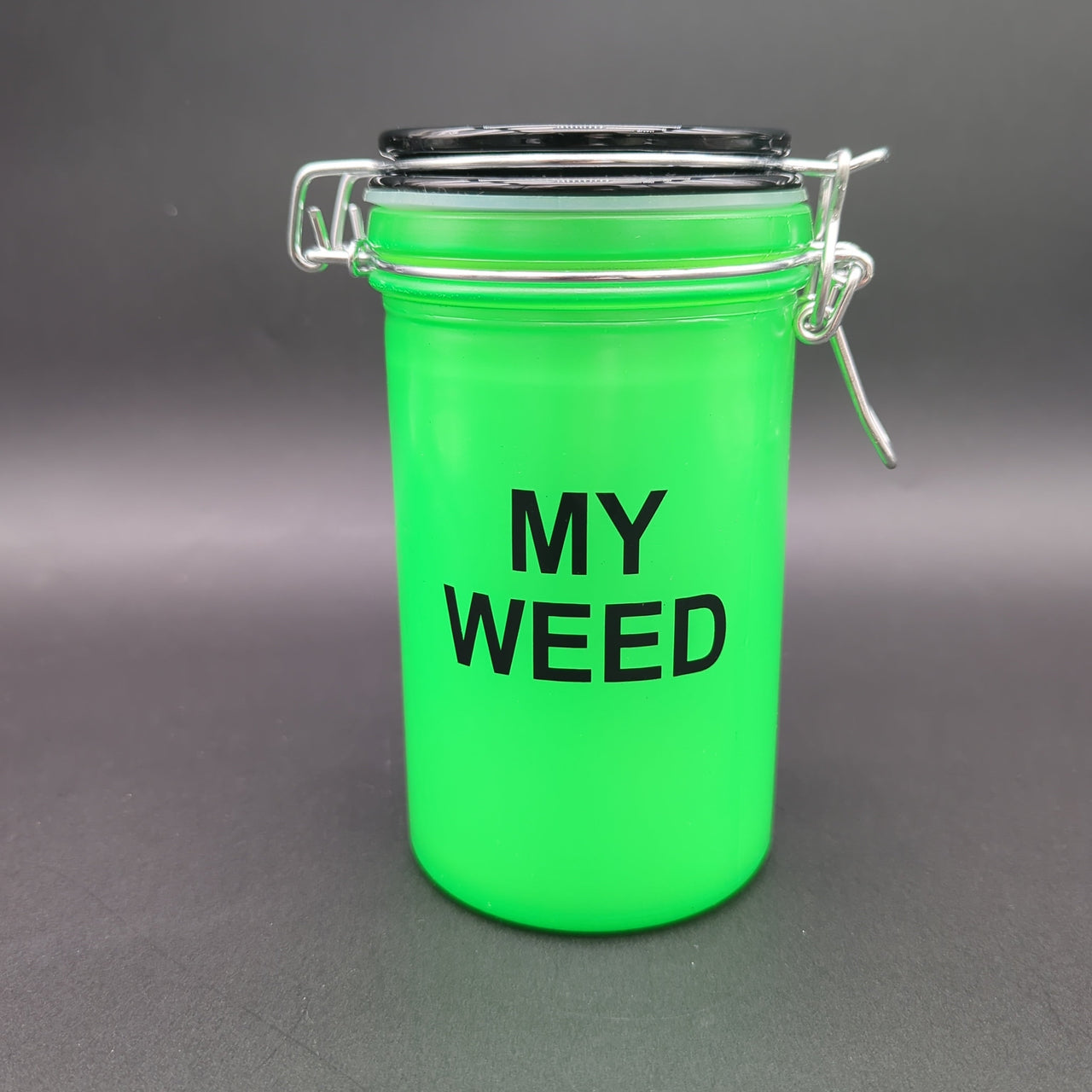 "My Weed" Slime Green Airtight Glass Stash Jar-0