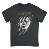 Halloween Torn Halloween Mask Black T-Shirt