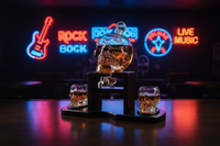 Skull Decanter with Neon - Enhanced Visibility