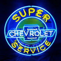 Super Chevrolet Service Neon Signs Light