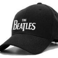 The Beatles White Logo Fitted Hat Cap