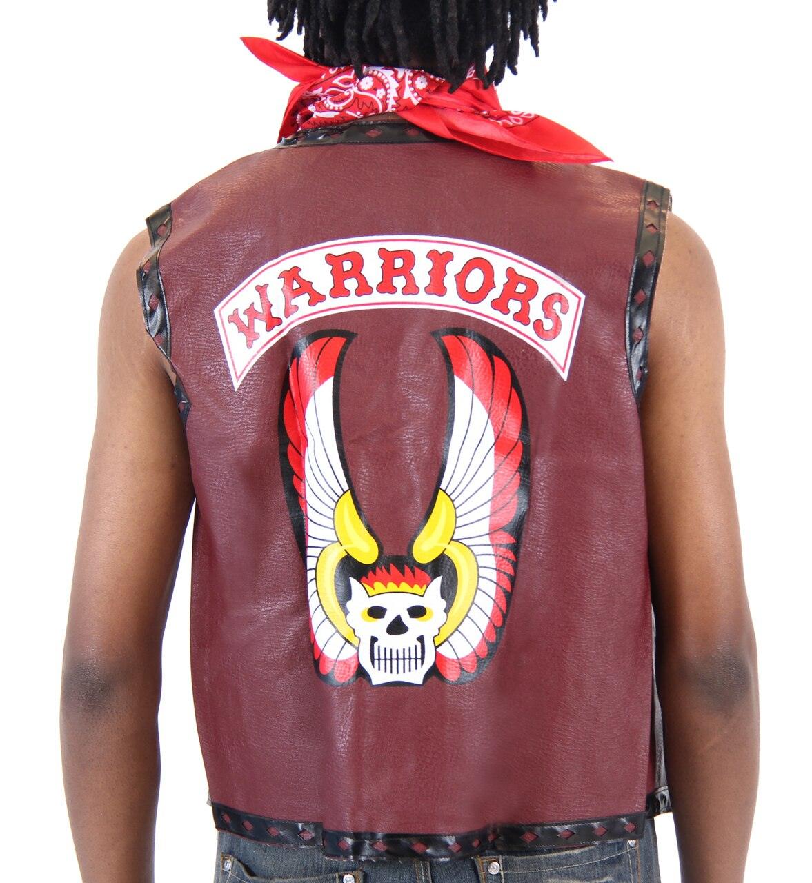 The Warriors Gang Member Emblem Leather Vest Jacket and Bandana