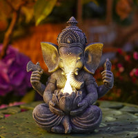 Solar Gothic Gargoyle Garden Statues: Outdoor Sculptures with Succulent Lights Decor for Patio Lawn Yard Art - Gifts for Mom Grandma