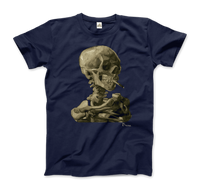 Van Gogh Skull of a Skeleton with Burning Cigarette 1886 T-Shirt-0