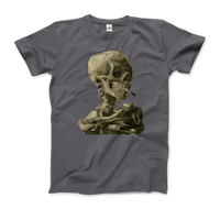Van Gogh Skull of a Skeleton with Burning Cigarette 1886 T-Shirt-5