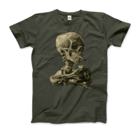 Van Gogh Skull of a Skeleton with Burning Cigarette 1886 T-Shirt-6