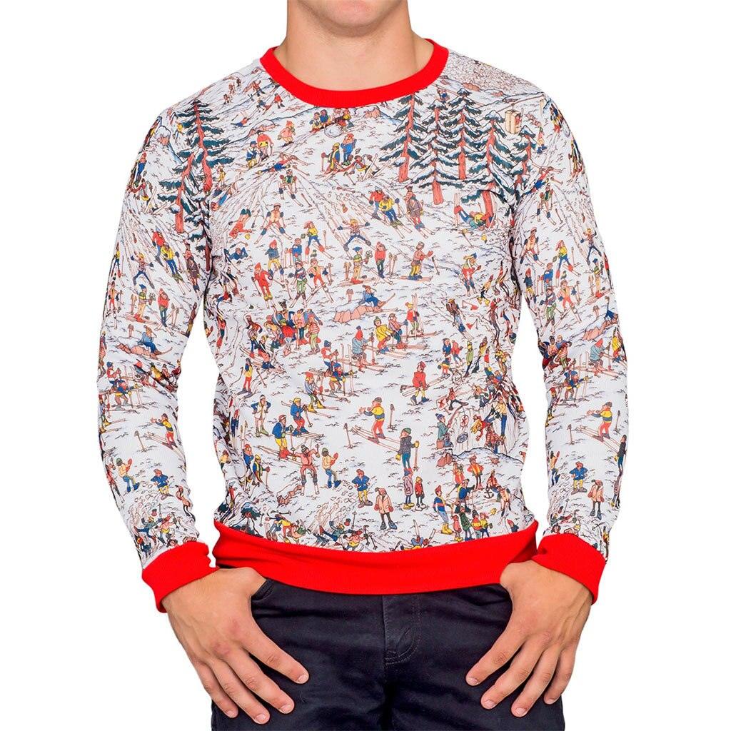 Where is Waldo Snow Mountain Long Sleeve Sweater