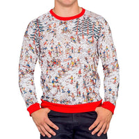 Where is Waldo Snow Mountain Long Sleeve Sweater